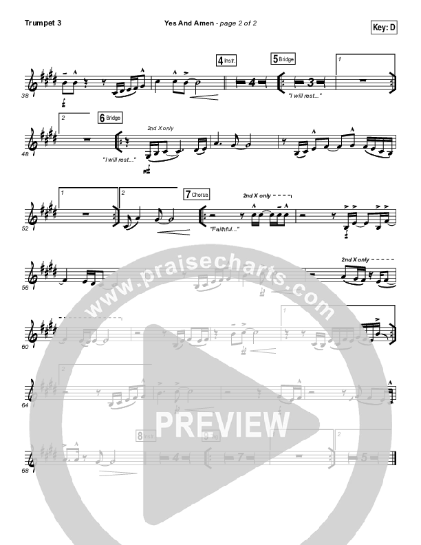 Yes And Amen Trumpet 3 (Nate Moore / Housefires)