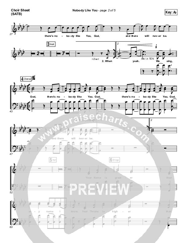 Nobody Like You Choir Vocals (SATB) (Red Rocks Worship)