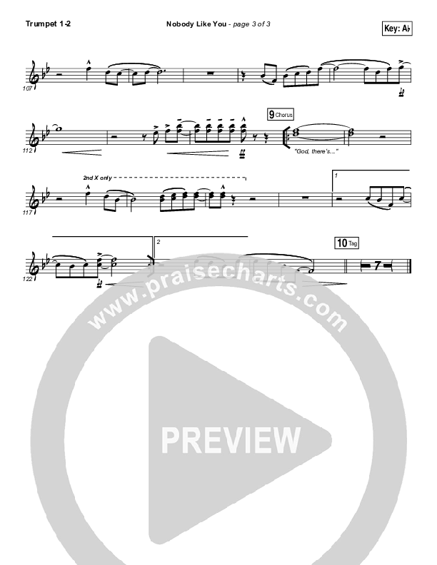 Nobody Like You Trumpet 1,2 (Red Rocks Worship)