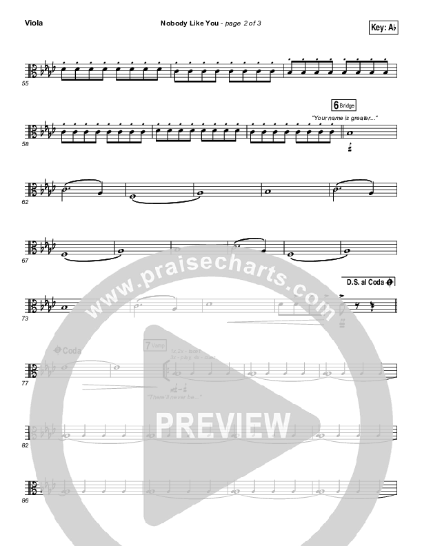 Nobody Like You Viola (Red Rocks Worship)