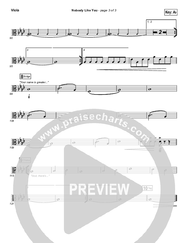 Nobody Like You Viola (Red Rocks Worship)