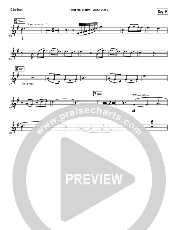 I Am No Victim Clarinet (Kristene DiMarco)