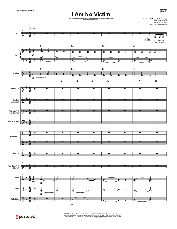 I Am No Victim Conductor's Score (Kristene DiMarco)