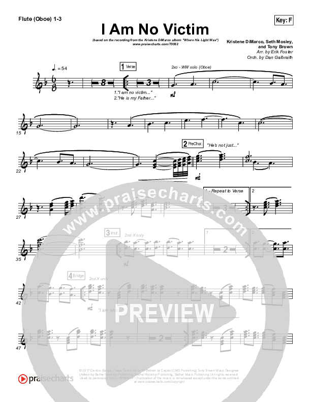 I Am No Victim Flute/Oboe 1/2/3 (Kristene DiMarco)