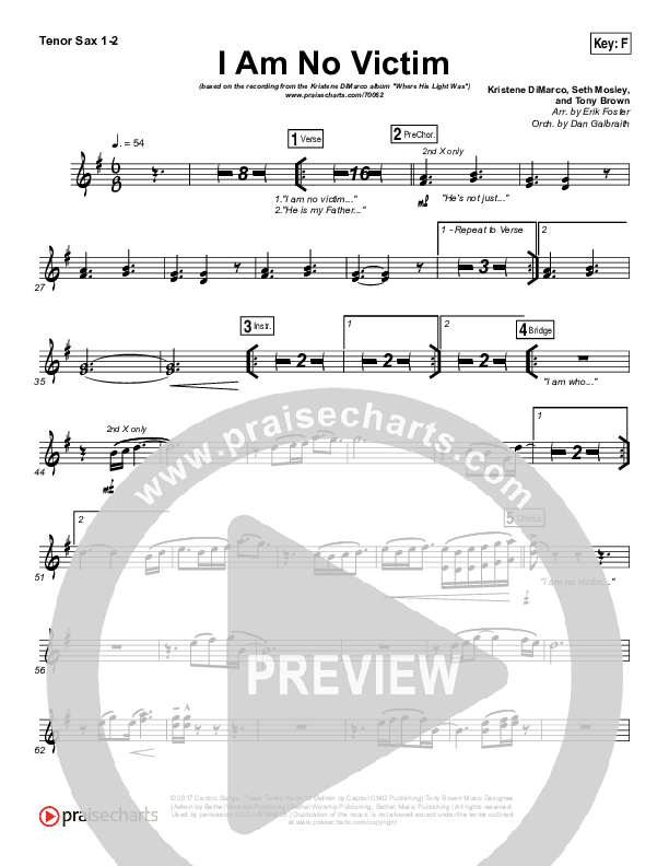 I Am No Victim Tenor Sax 1/2 (Kristene DiMarco)