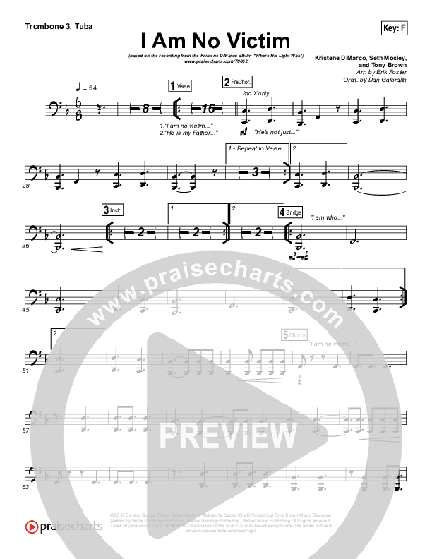 I Am No Victim Trombone 3/Tuba (Kristene DiMarco)