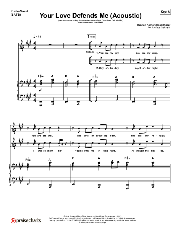 Your Love Defends Me (Choral Anthem SATB) Chords PDF (Matt Maher / Arr.  Luke Gambill) - PraiseCharts