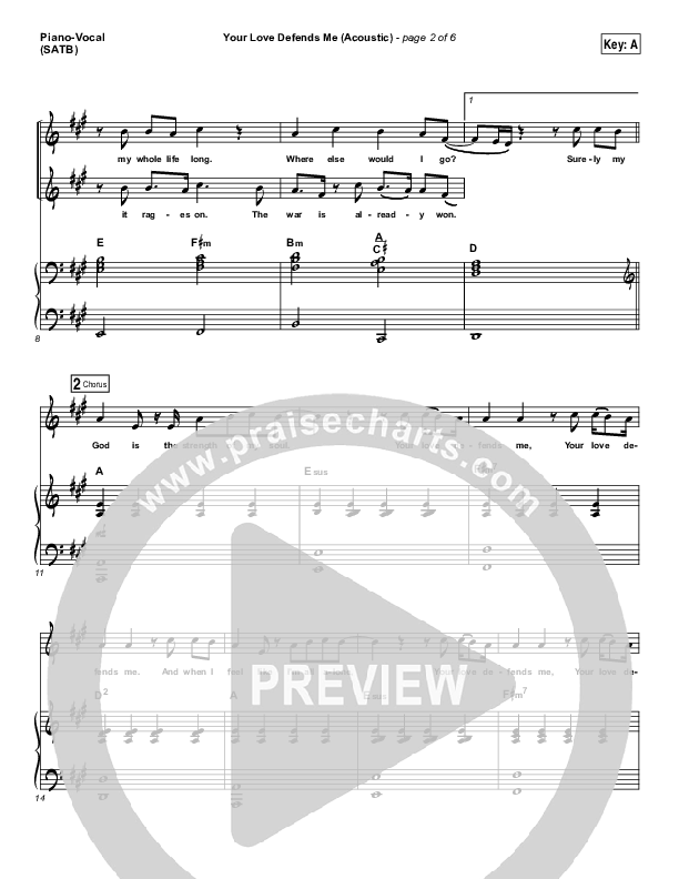 Your Love Defends Me Sheet Music - 2 Arrangements Available Instantly -  Musicnotes