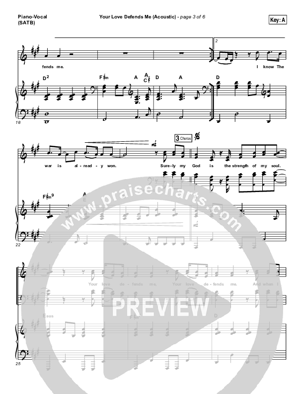 Your Love Defends Me (Acoustic) Trumpet Sheet Music PDF (Matt Maher) -  PraiseCharts