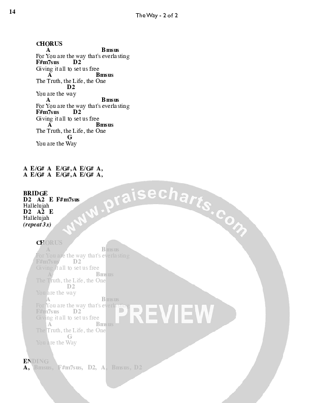 The Way Chords & Lyrics (Parachute Band)
