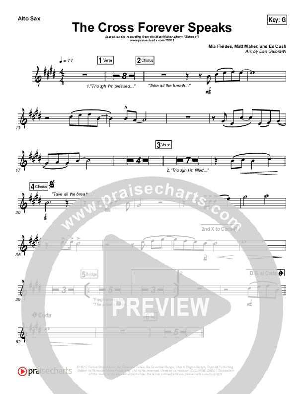 The Cross Forever Speaks Alto Sax (Matt Maher)