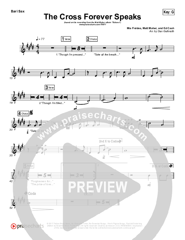 The Cross Forever Speaks Bari Sax (Matt Maher)