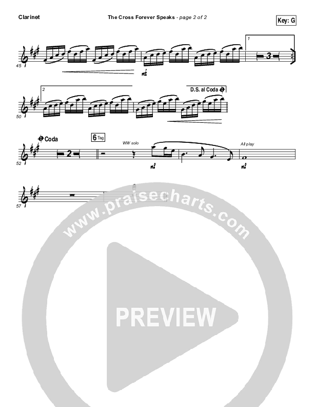 The Cross Forever Speaks Clarinet (Matt Maher)