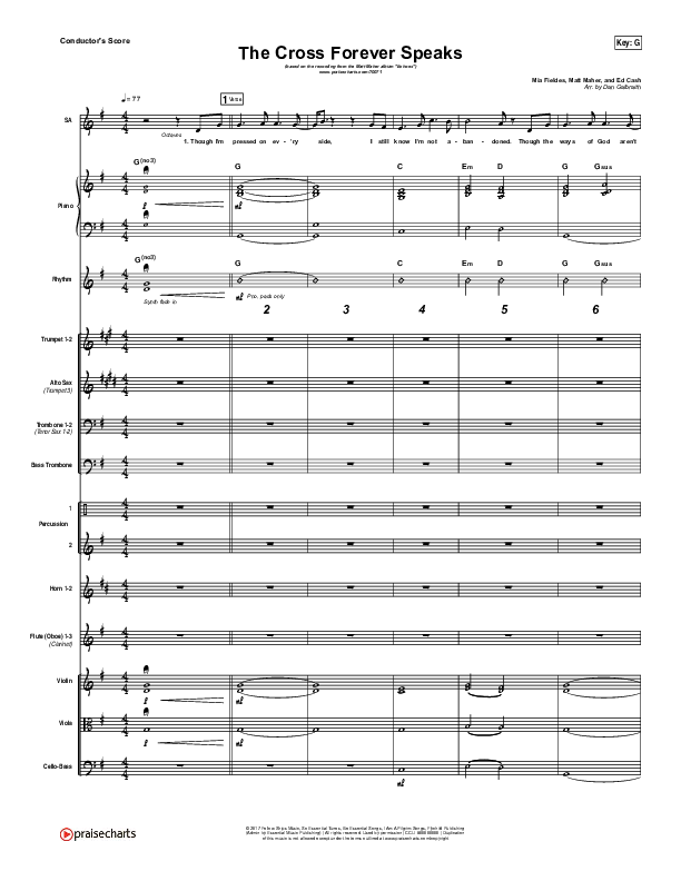 The Cross Forever Speaks Conductor's Score (Matt Maher)