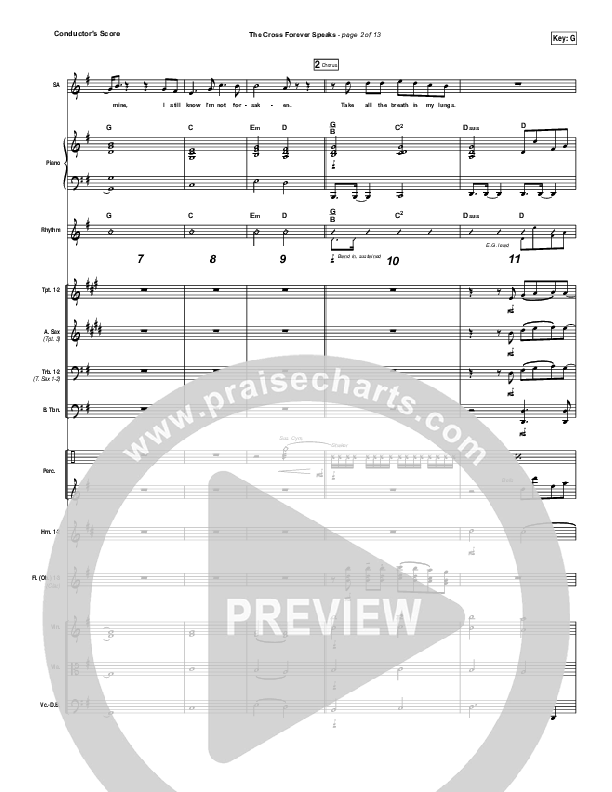 The Cross Forever Speaks Conductor's Score (Matt Maher)