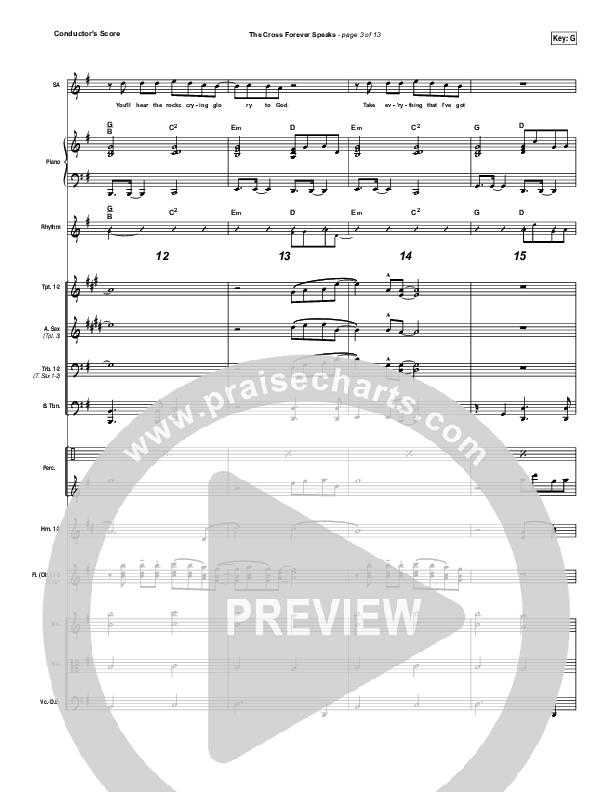 The Cross Forever Speaks Conductor's Score (Matt Maher)