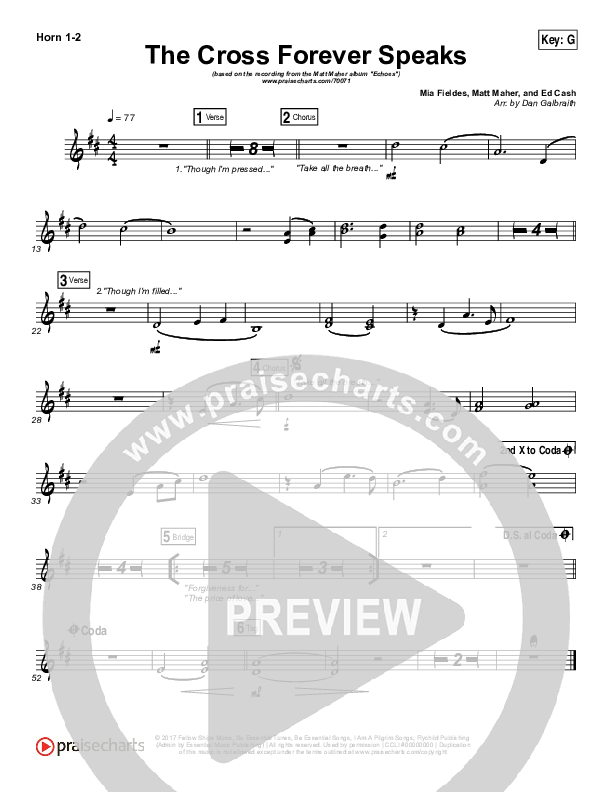 The Cross Forever Speaks Brass Pack (Matt Maher)