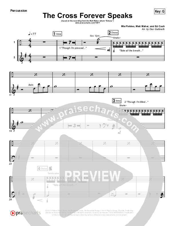 The Cross Forever Speaks Percussion (Matt Maher)