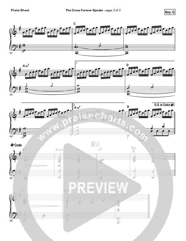 The Cross Forever Speaks Piano Sheet (Matt Maher)