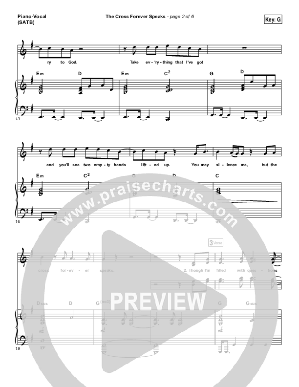 The Cross Forever Speaks Piano/Vocal Pack (Matt Maher)