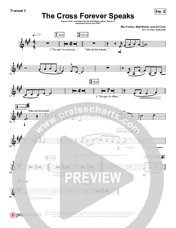 The Cross Forever Speaks Trumpet 3 (Matt Maher)