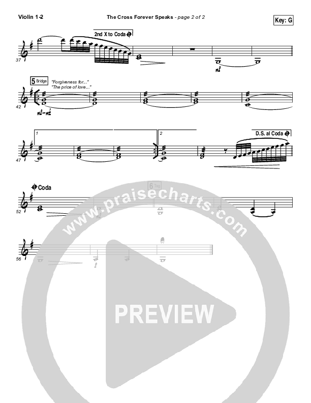 The Cross Forever Speaks Violin 1/2 (Matt Maher)