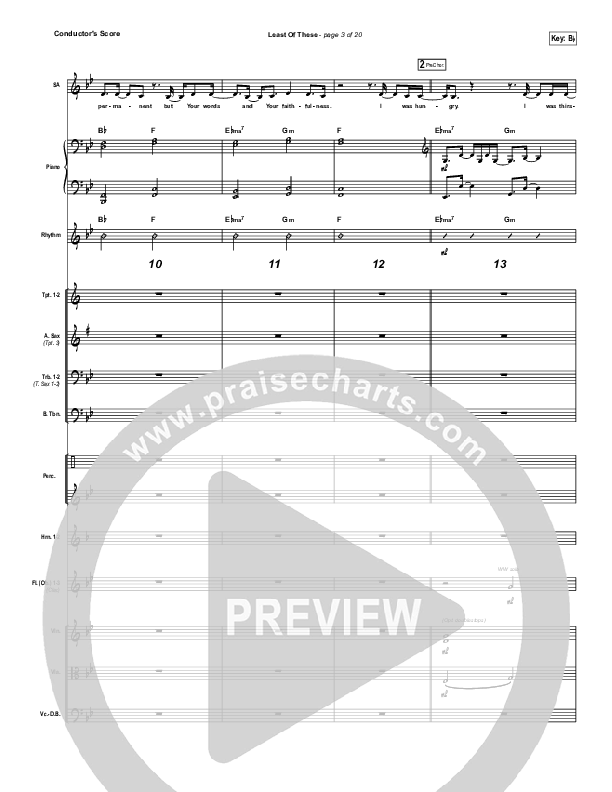Least Of These Conductor's Score (Matt Maher)