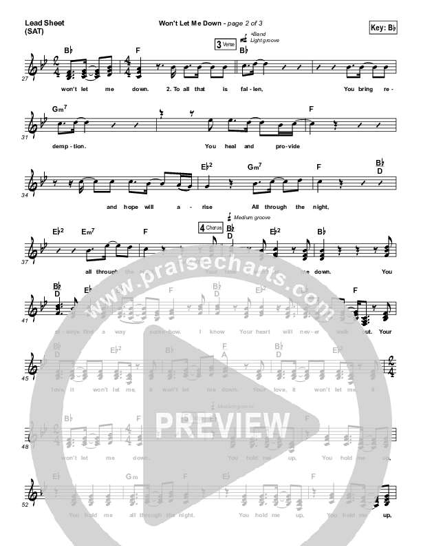 Won't Let Me Down Lead (SAT) (Matt Maher)