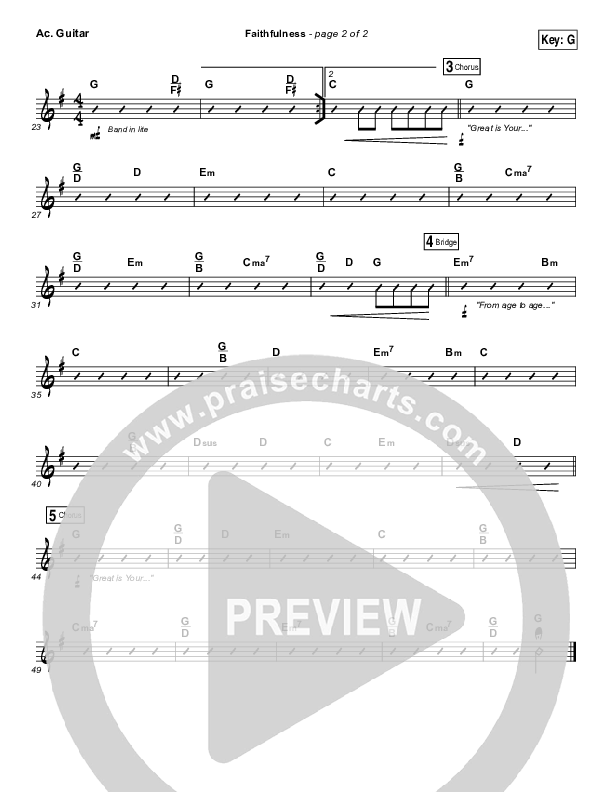 Faithfulness Acoustic Guitar (Matt Maher / Iron Bell Music)