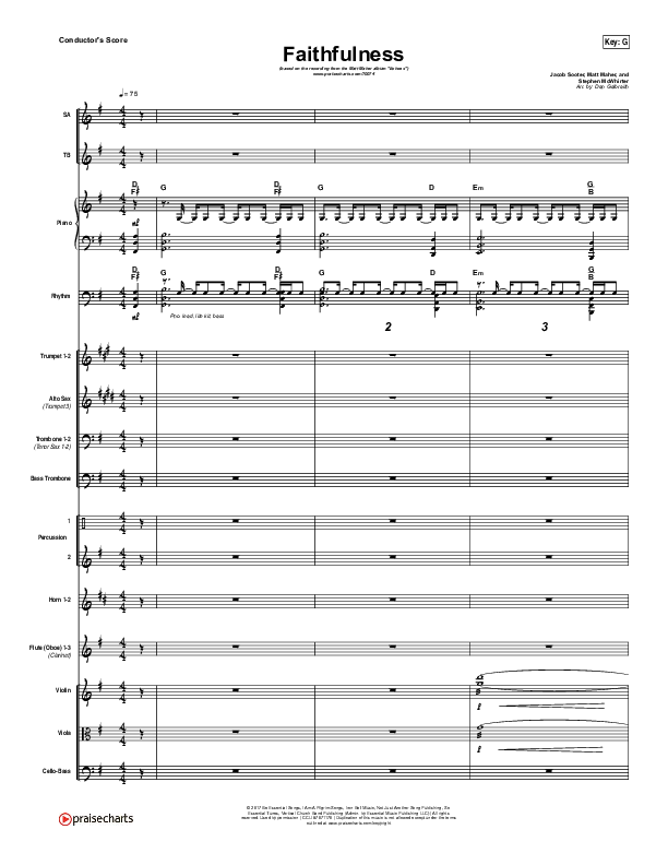 Faithfulness Conductor's Score (Matt Maher / Iron Bell Music)