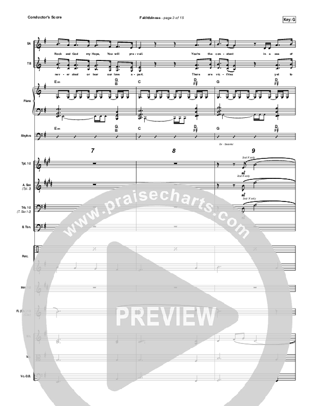 Faithfulness Conductor's Score (Matt Maher / Iron Bell Music)