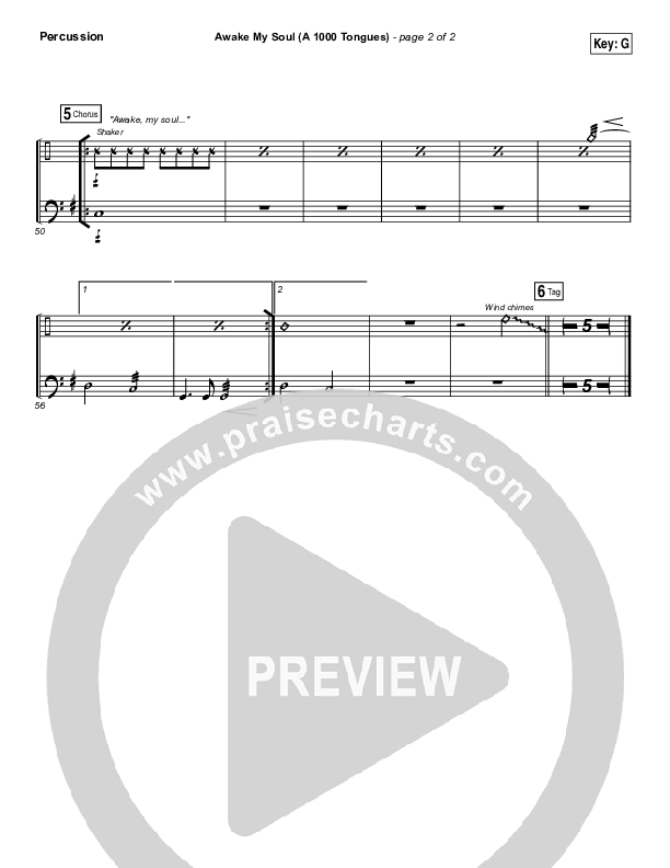 Awake My Soul (A Thousand Tongues) Percussion (Matt Maher)