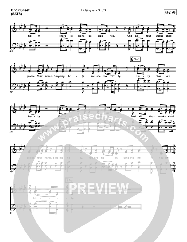 Holy Choir Sheet (SATB) (Matt Maher)