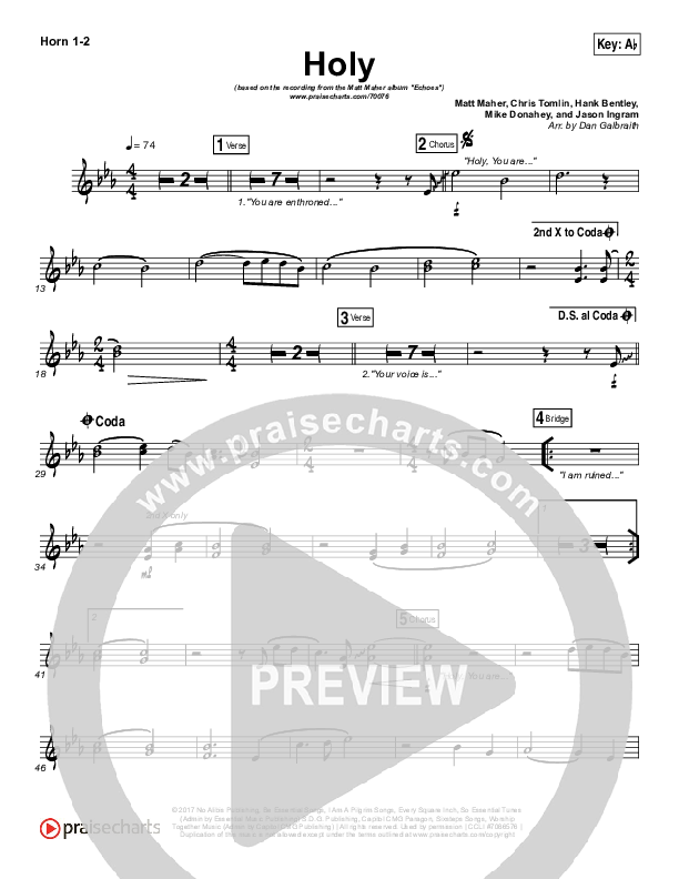 Holy French Horn 1/2 (Matt Maher)