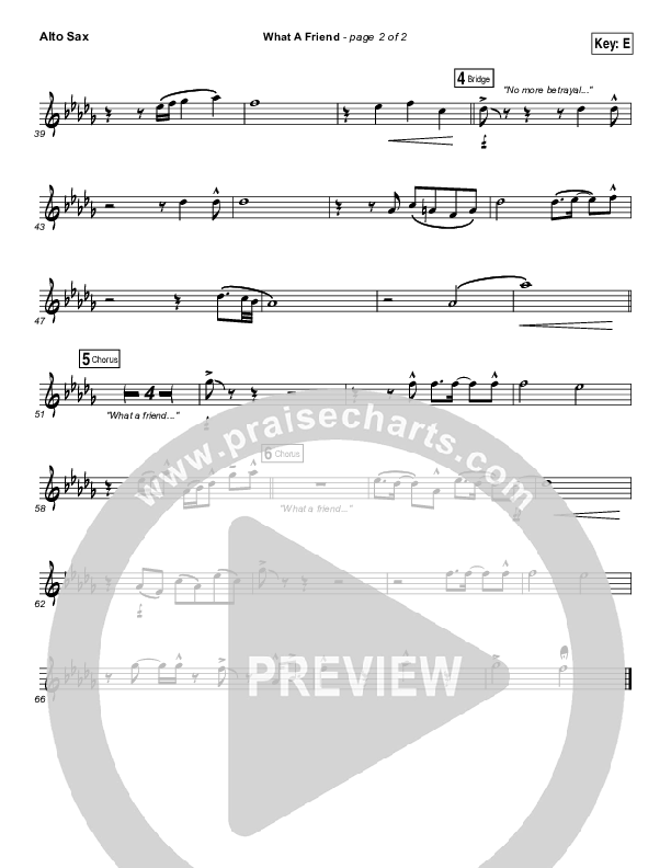 What A Friend Alto Sax (Matt Maher)