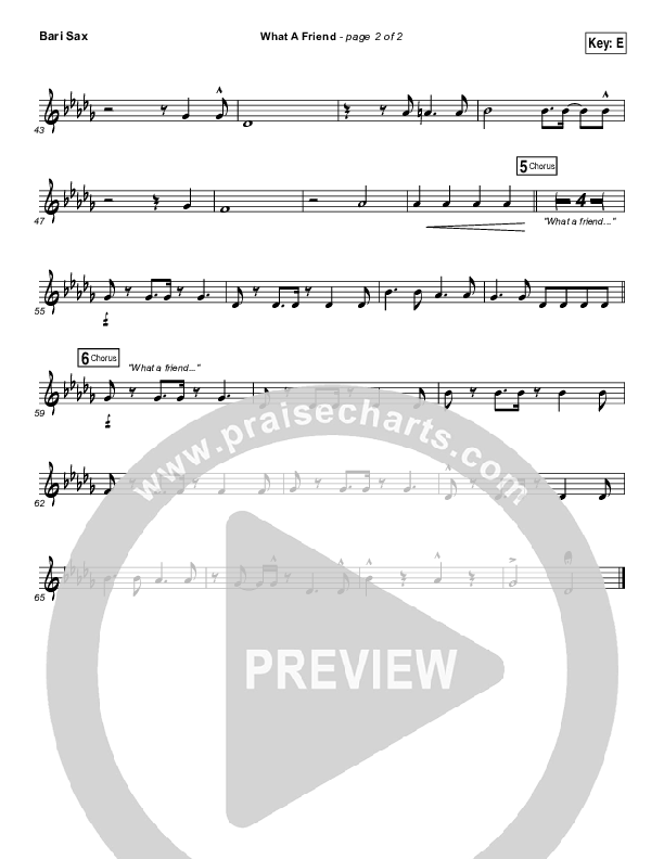 What A Friend Bari Sax (Matt Maher)