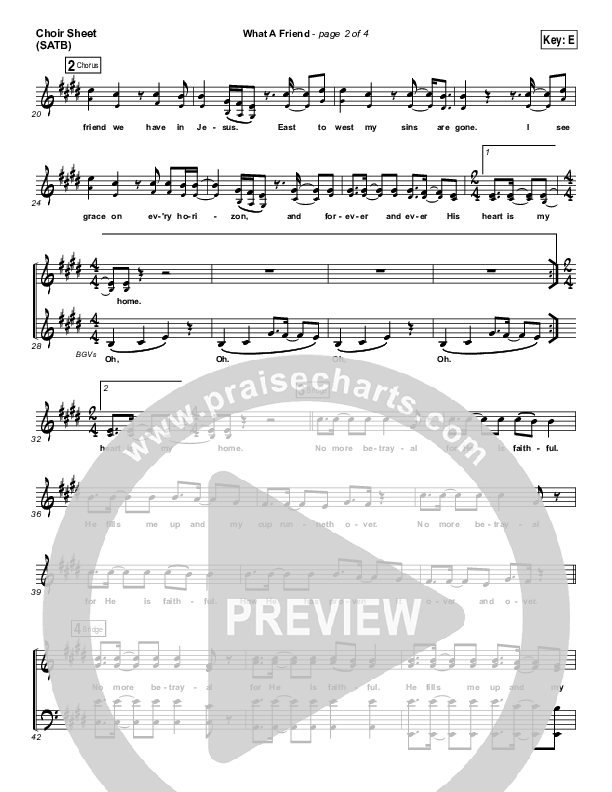 What A Friend Choir Vocals (SATB) (Matt Maher)