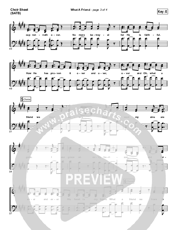 What A Friend Choir Sheet (SATB) (Matt Maher)