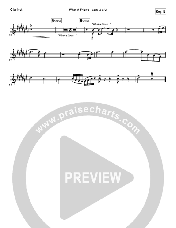 What A Friend Clarinet (Matt Maher)