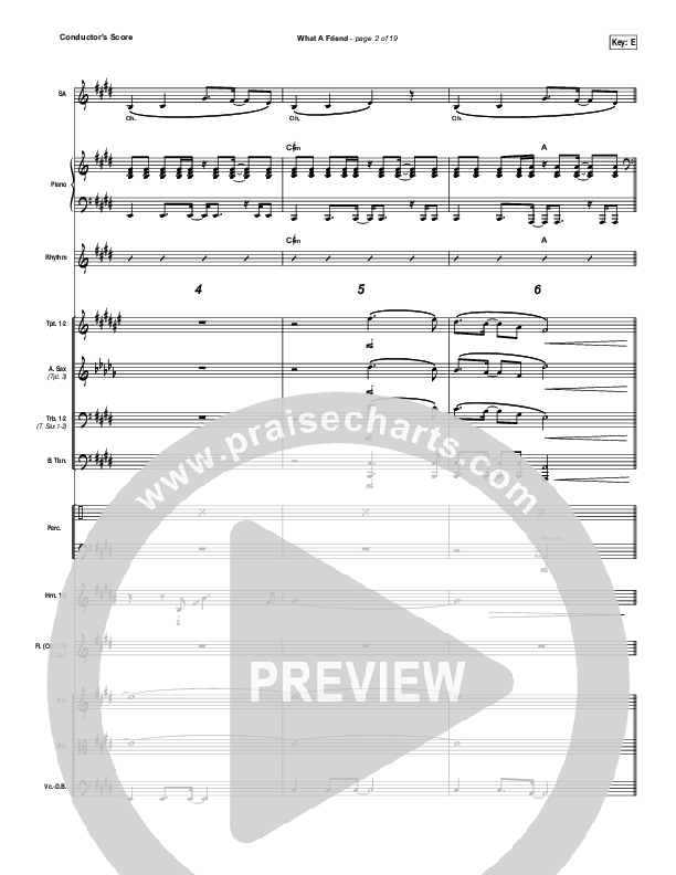 What A Friend Conductor's Score (Matt Maher)