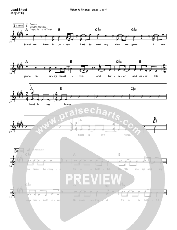 What A Friend Lead Sheet (Melody) (Matt Maher)