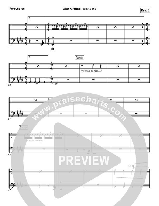 What A Friend Percussion (Matt Maher)