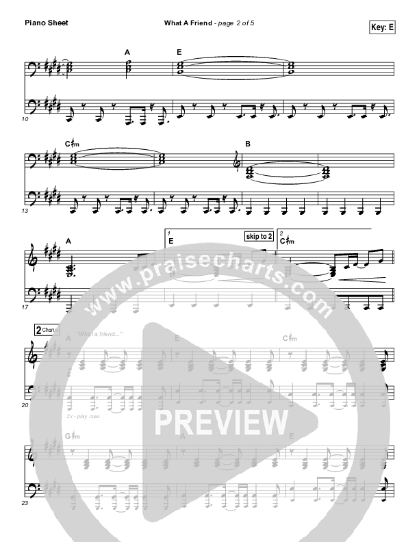 What A Friend Piano Sheet (Matt Maher)