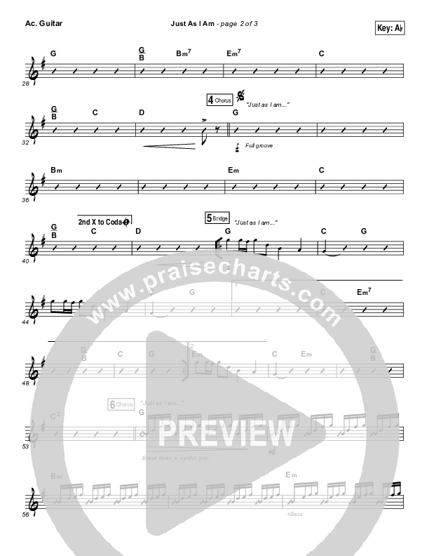 Just As I Am Acoustic Guitar (Matt Maher)