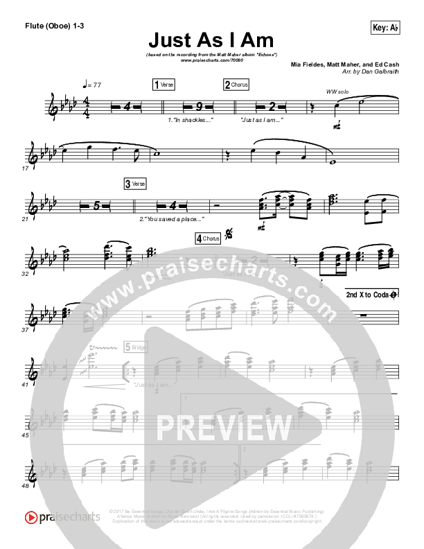 Just As I Am Wind Pack (Matt Maher)