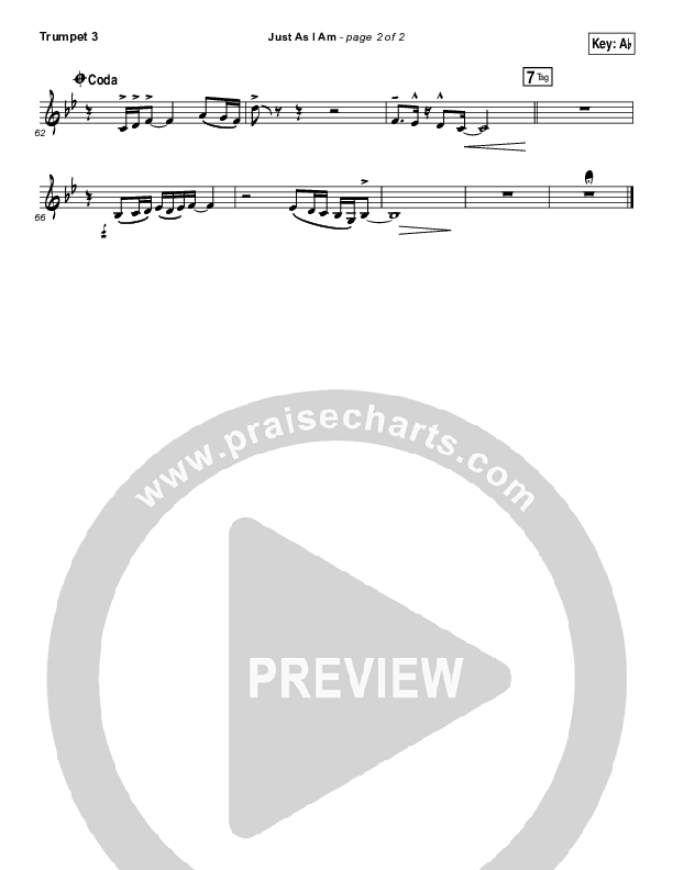 Just As I Am Trumpet 3 (Matt Maher)