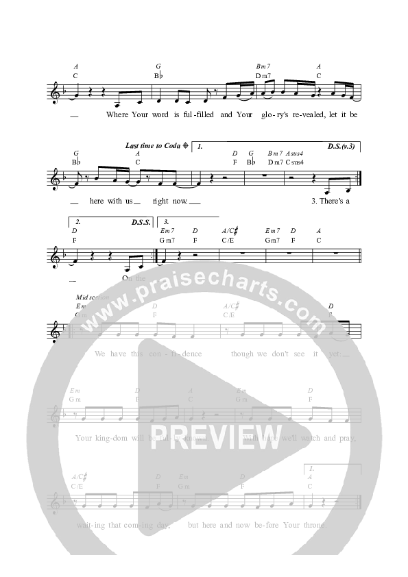 As It Is In Heaven Lead Sheet (Alisa Turner)
