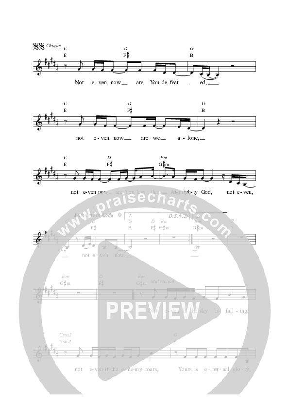 Not Even Now Lead Sheet (Alisa Turner)