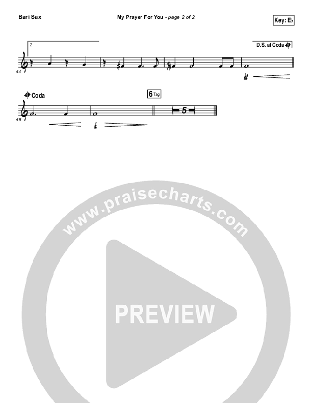 My Prayer For You Bari Sax (Alisa Turner)