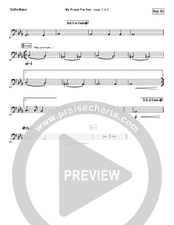 My Prayer For You Cello/Bass (Alisa Turner)